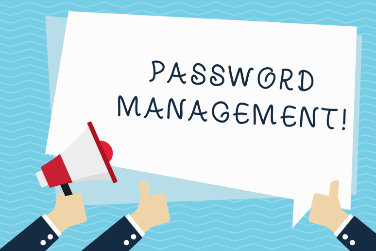 letras escritas de password management