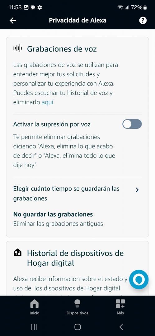 Configuración Alexa