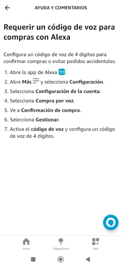 Configuración Alexa