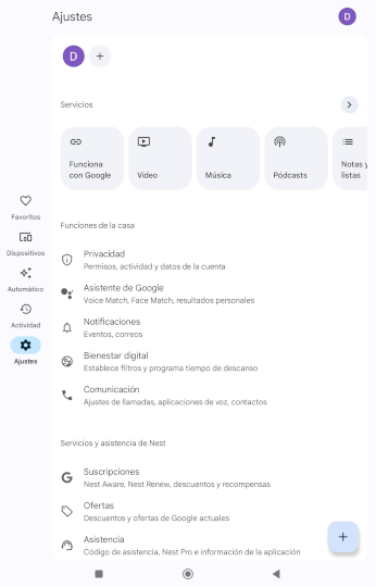 Configuración Google