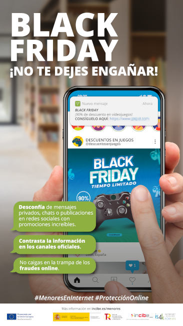 INCIBE | Menores: Visual Black Friday