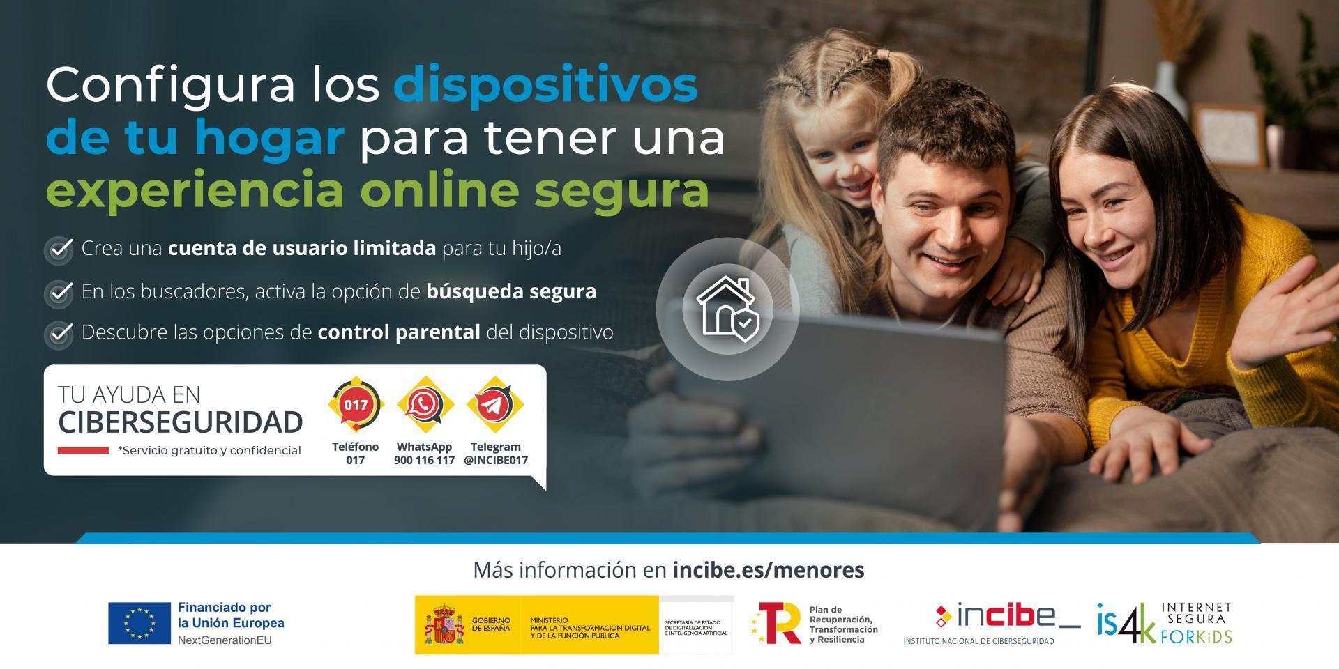 INCIBE | Menores: Visual Dispositivos en el hogar