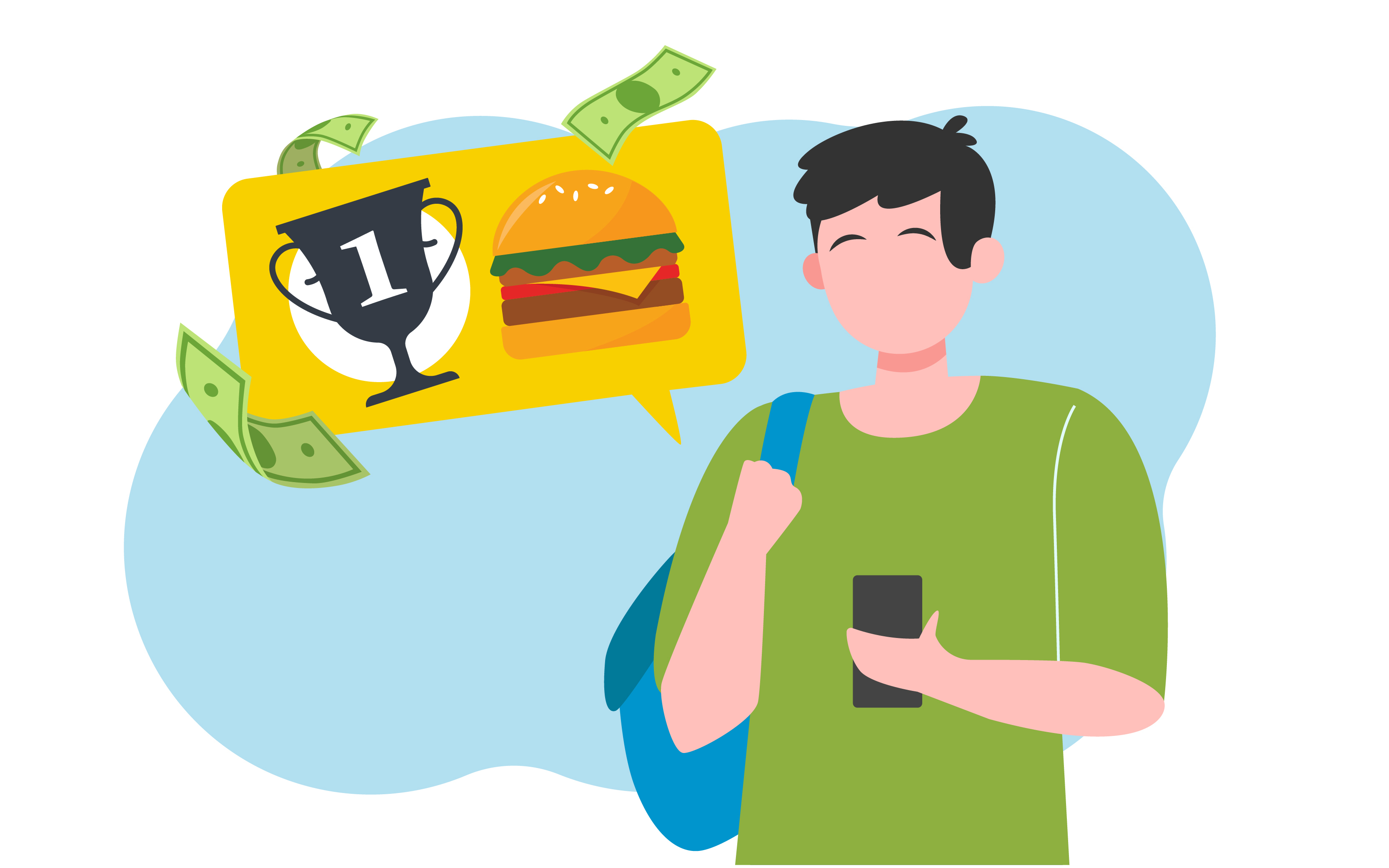 Recibe un SMS con una hamburguesa de regalo y se suscribe a un servicio premium