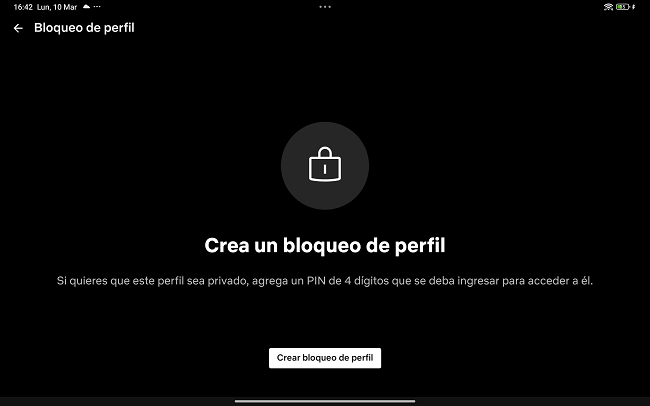 Crear bloqueo de perfil Netflix
