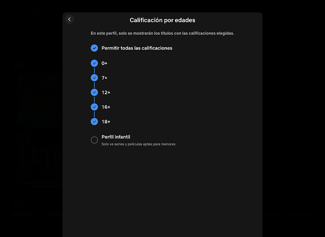 Clasificación por edades Netflix