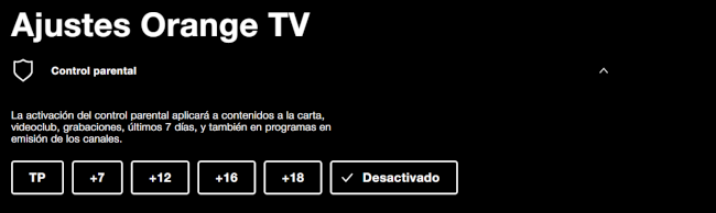 Código PIN Orange TV