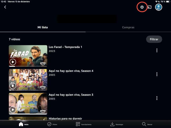Configuración de Prime Video