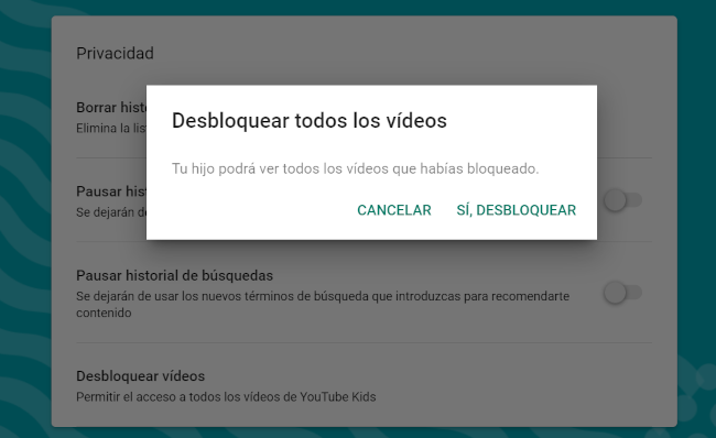 Bloqueo videos Youtube Kids