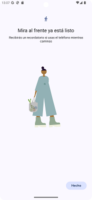 Mirar al frente Android