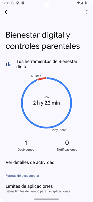 Bienestar digital y controles parentales Android