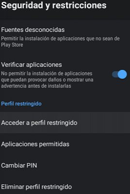 Seguridad y restricciones Android TV