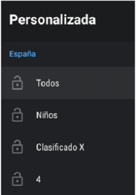 Ajustes de bloqueo Android TV