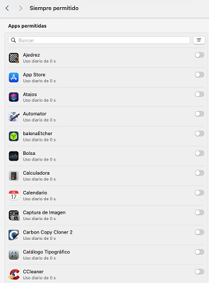 Modo siempre permitido MacOS