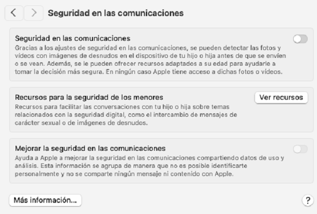 Seguridad en las comunicaciones MacOS
