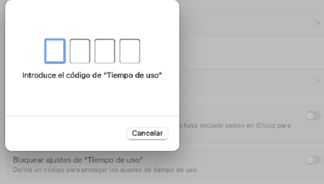 Ajustes de tiempo de uso MacOS