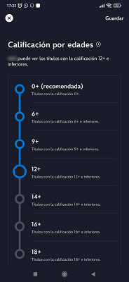 Calificación por edades Disney+