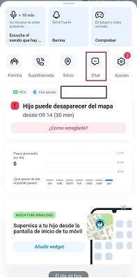 Panel de control adulto Family Locator