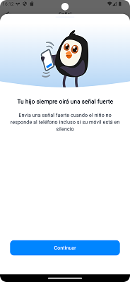 Mensaje sobre señal fuerte FindMyKids