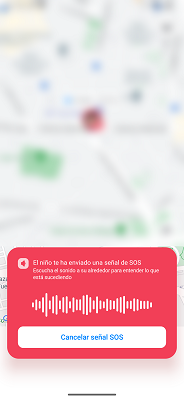 Escucha de sonido ambiente en señal SOS FindMyKids