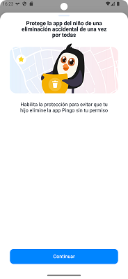 Proteger la app del niño FindMyKids