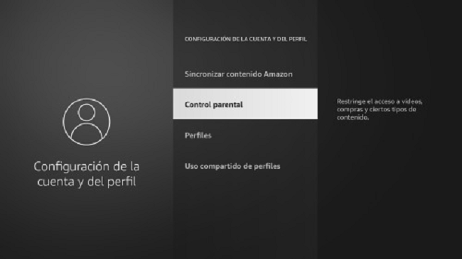 Configuración de la cuenta y del perfil Fire TV
