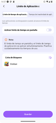 Límites de aplicaciones FamiSafe