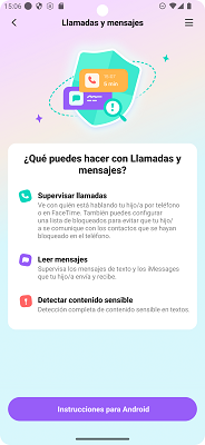 Llamadas y mensajes FamiSafe