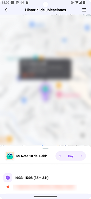 Historial de ubicaciones FamiSafe