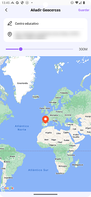 Añadir Geocercas FamiSafe