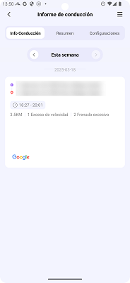 Informe de conducción FamiSafe