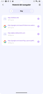 Historial del navegador FamiSafe