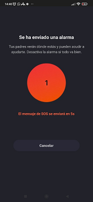 Envío de alarmas FamiSafe