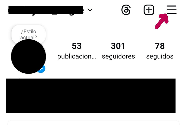 Configuración perfil Instagram