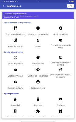 Configuración KidsPlace