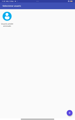 Selección de usuario KidsPlace