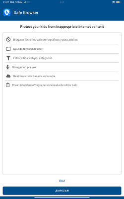 Navegador seguro KidsPlace