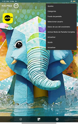Pantalla inicio KidsPlace