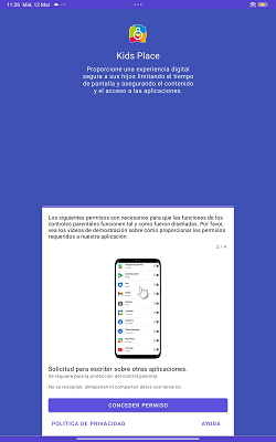 conceder permiso KidsPlace