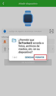 Permitir acceso a archivos Leotec Kids Way GPS Setracker