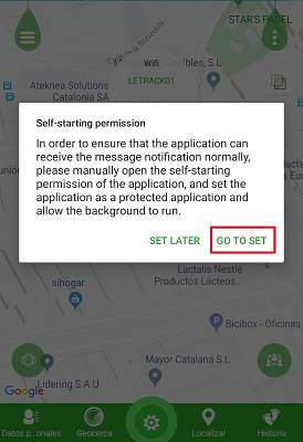 Permisos de aplicación Leotec Kids Way GPS Setracker