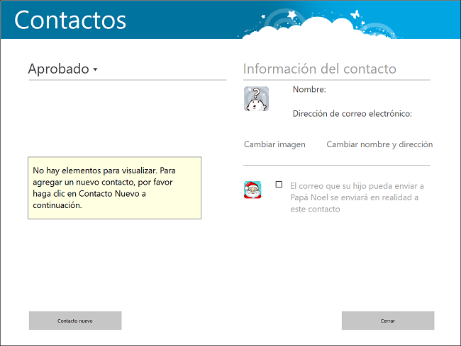 Contactos en correo electrónico Magic Desktop