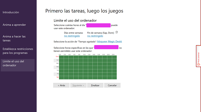 Límites de uso Magic Desktop