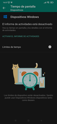 Administrar tiempo en pantalla Microsoft