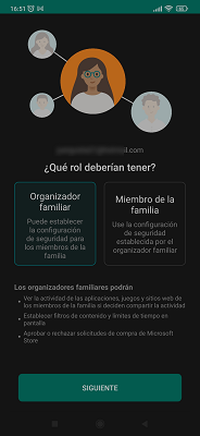 Rol del perfil Microsoft
