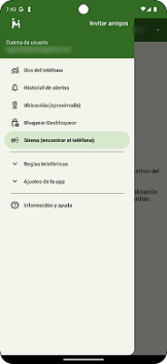 Menú desplegable MMGuardian