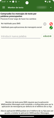 Monitor de texto MMGuardian