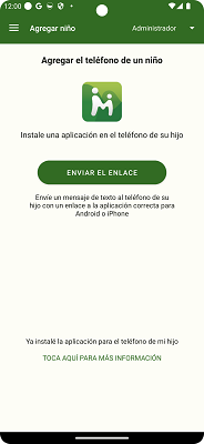 Agregar teléfono del niño MMGuardian