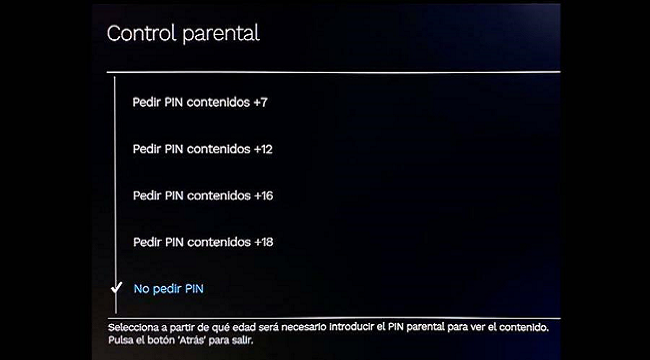 Control parental Movistar Plus+
