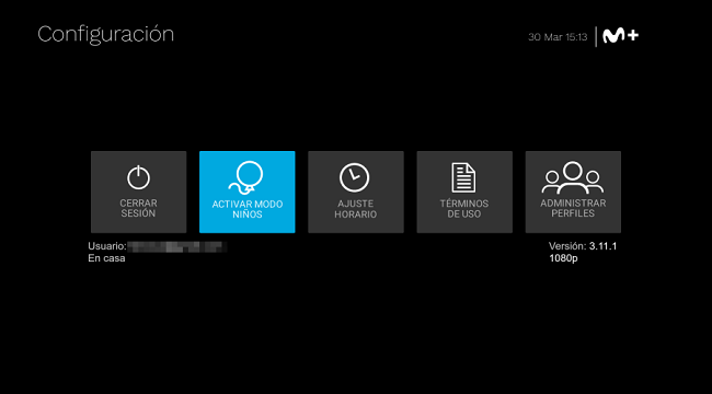 Activar Modo niños Movistar Plus+