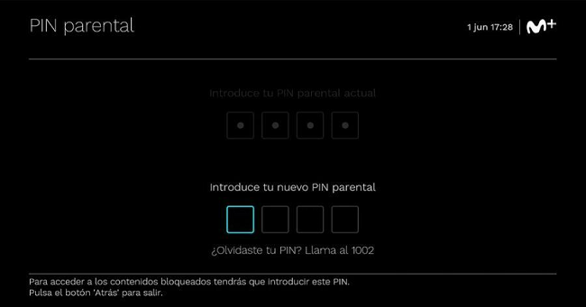 PIN Parental Movistar Plus+